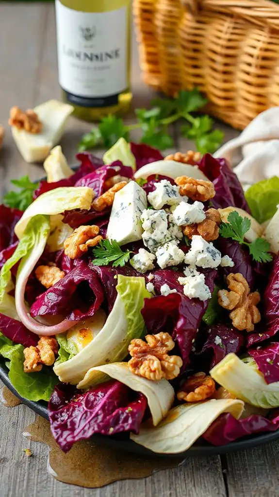 chicory salad with cheese