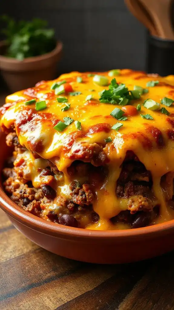chili cheese hamburger casserole