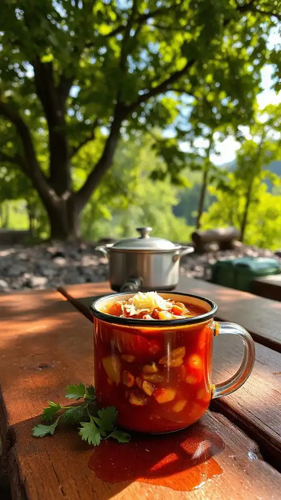 chili served in mug chili served in mug