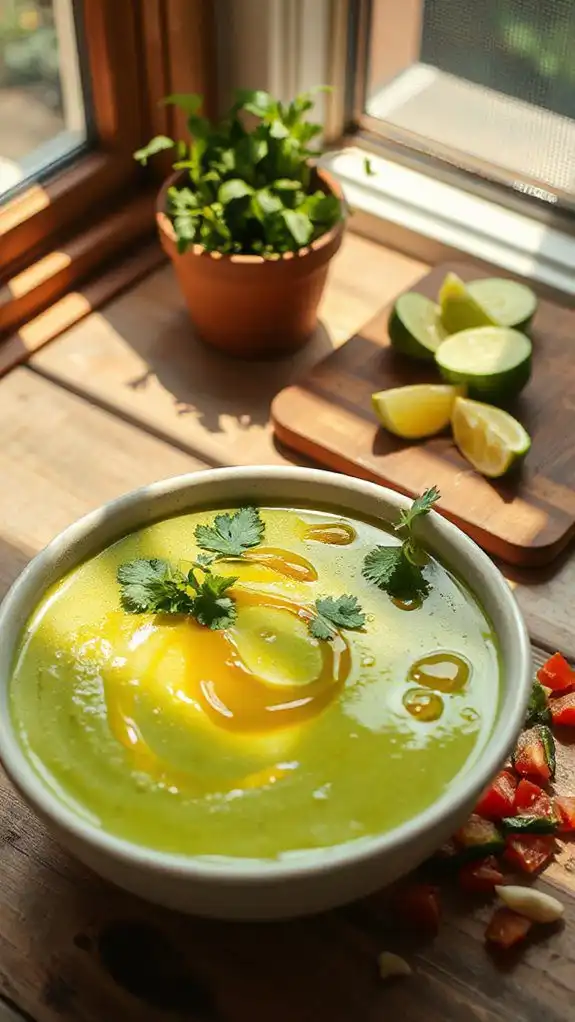 chilled avocado lime soup