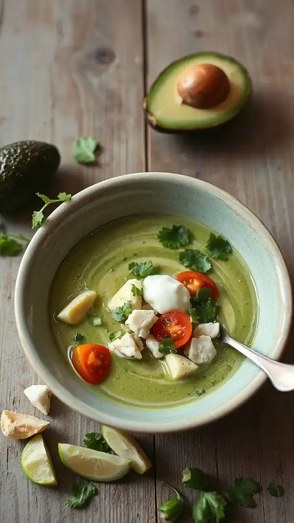 chilled avocado tomatillo soup chilled avocado tomatillo soup