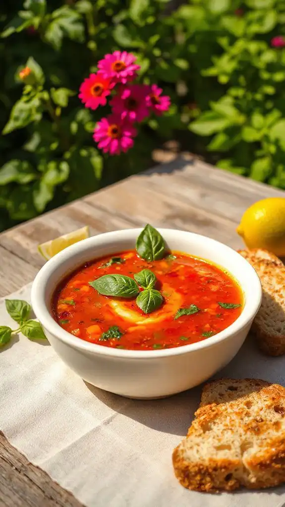 chilled basil lime soup