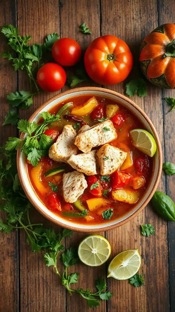chilled chicken vegetable soup