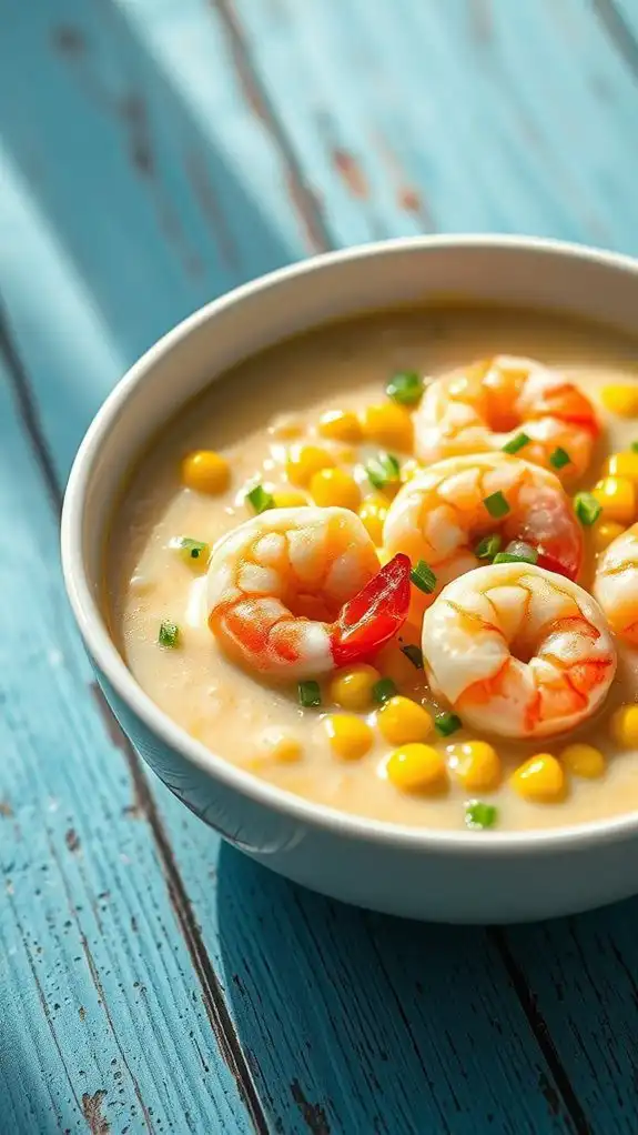chilled corn shrimp chowder