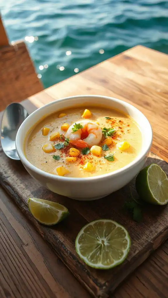 chilled corn shrimp chowder