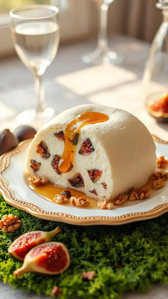 chilled dessert with figs