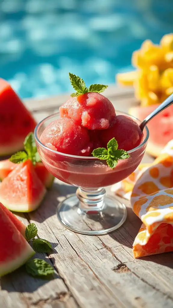 chilled fruity frozen dessert chilled fruity frozen dessert