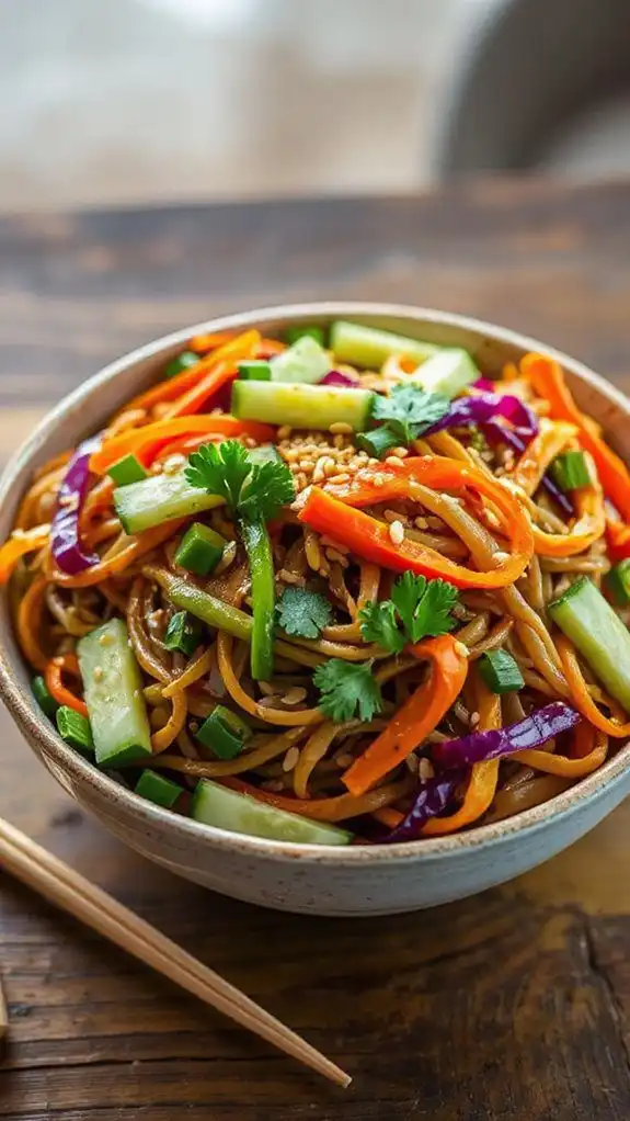 chilled noodle vegetable dish