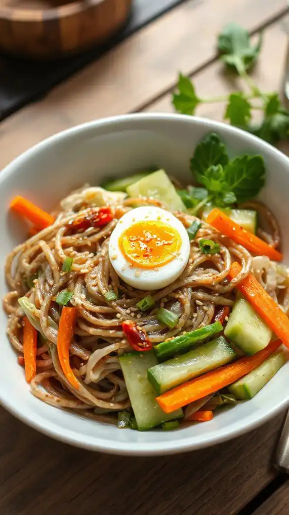 chilled noodle vegetable mix