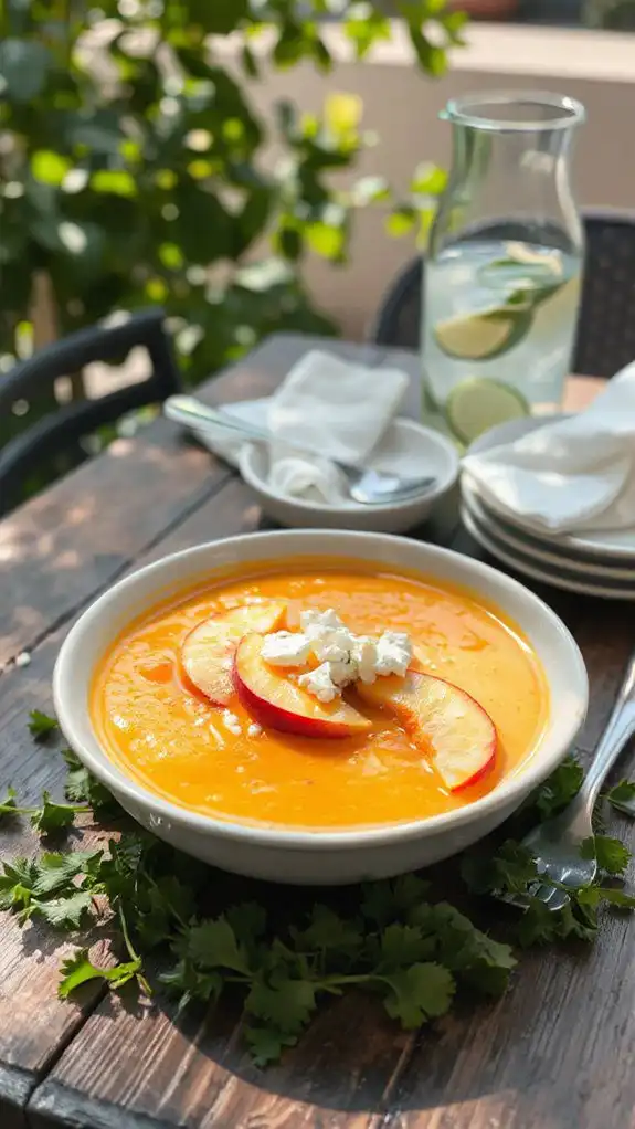 chilled peach soup delight