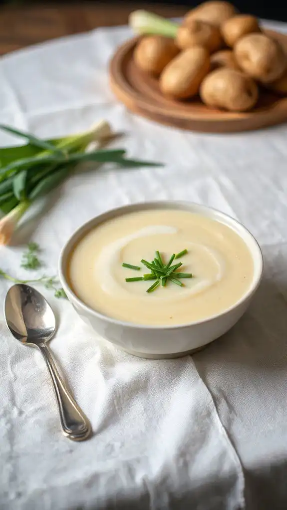 chilled potato leek soup