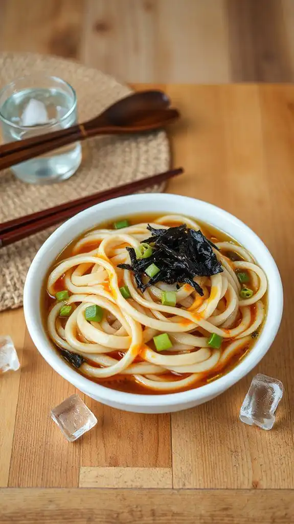 chilled sesame oil udon chilled sesame oil udon