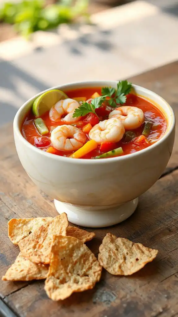chilled shrimp vegetable soup