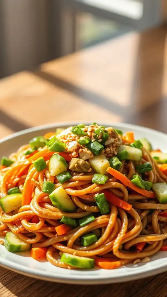chilled soba noodle dish