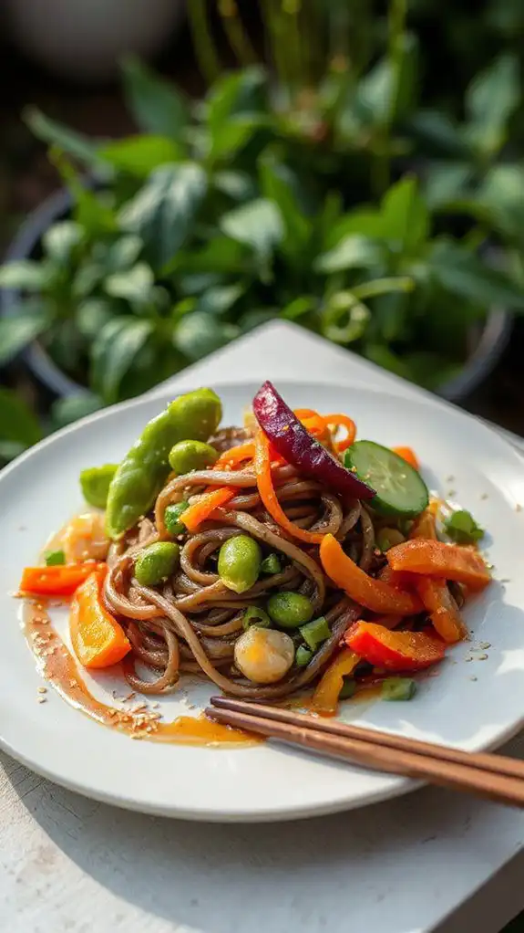 chilled soba noodle salad