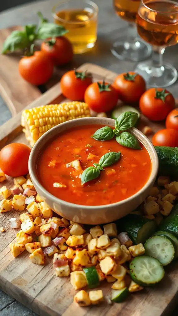 chilled soup with corn
