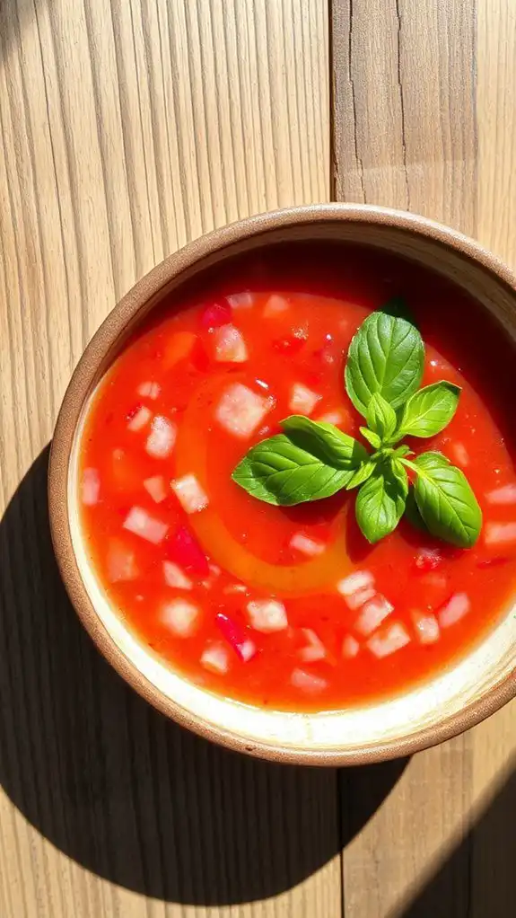 chilled tomato watermelon soup