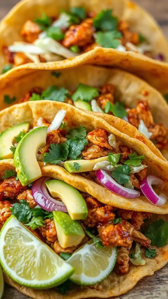 chipotle infused chicken tacos
