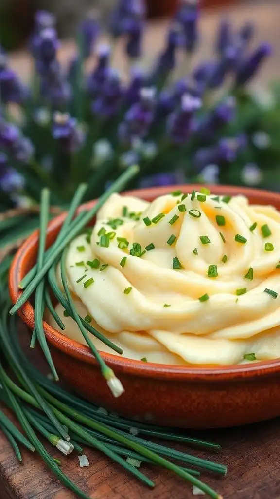 chive infused creamy mashed potatoes chive infused creamy mashed potatoes