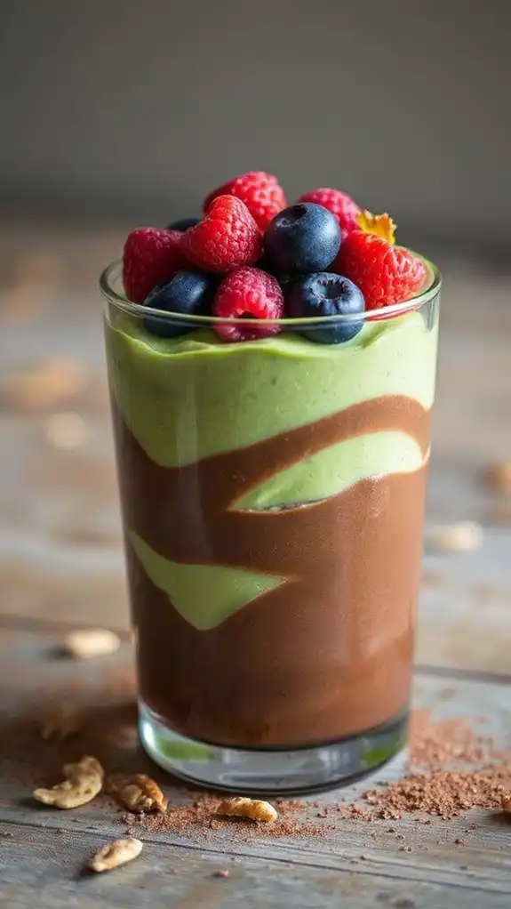 chocolate avocado chia pudding