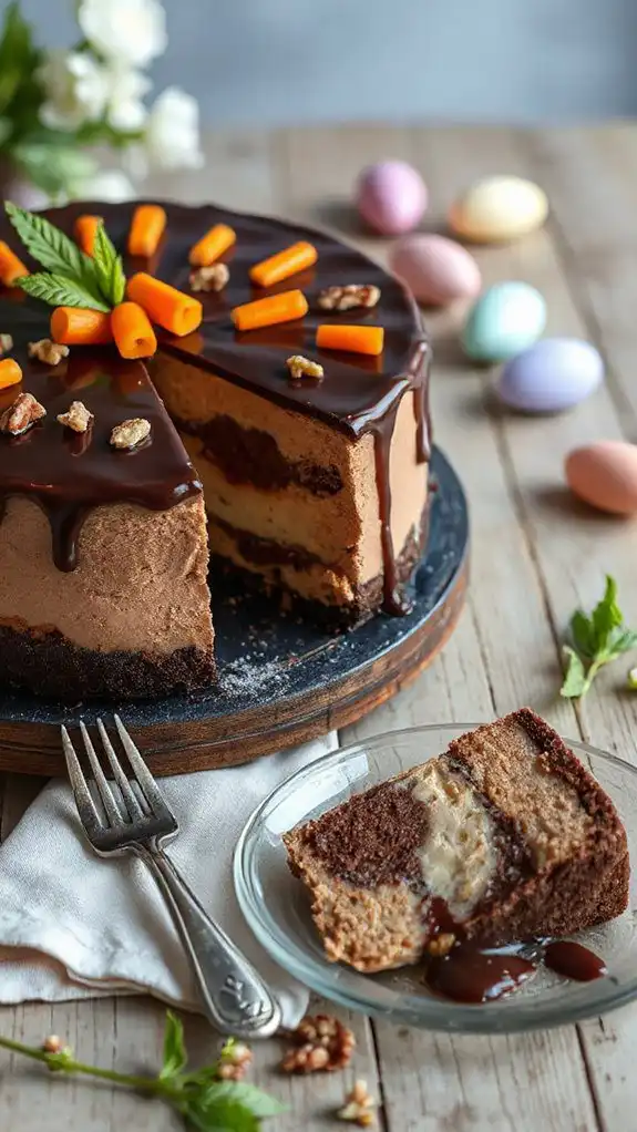 chocolate carrot cake dessert