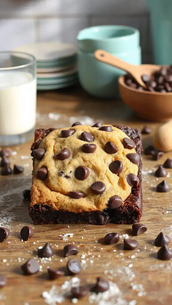 chocolate chip cookie brownies