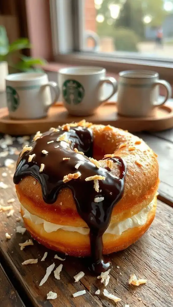 chocolate coconut cream pastries