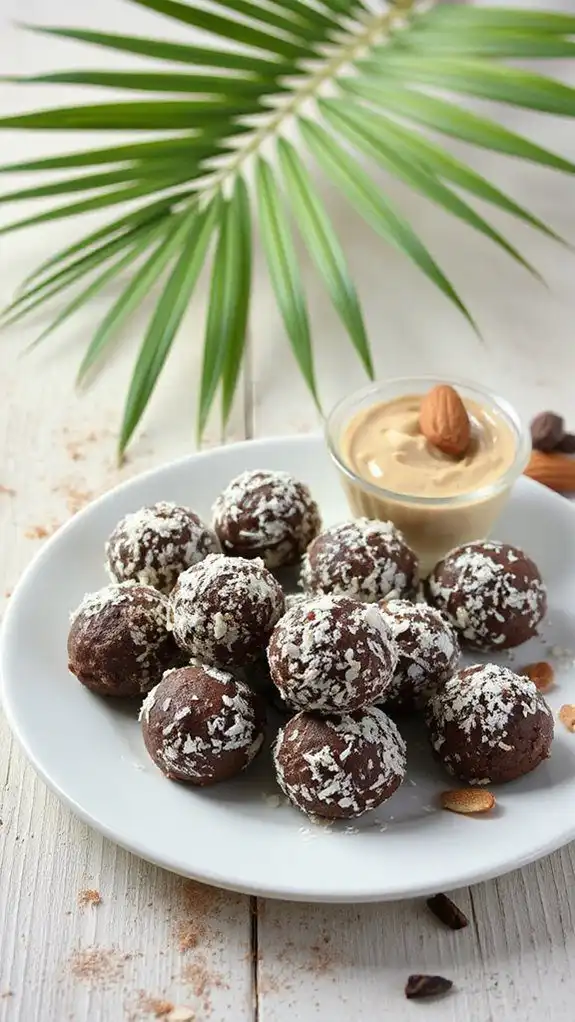 chocolate coconut energy bites