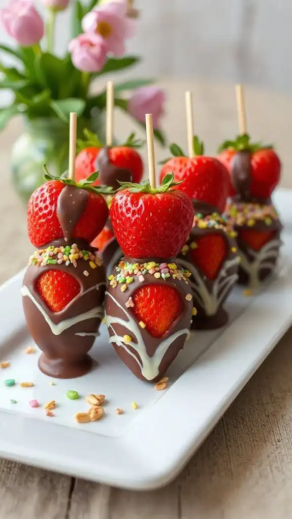 chocolate covered fruit skewers