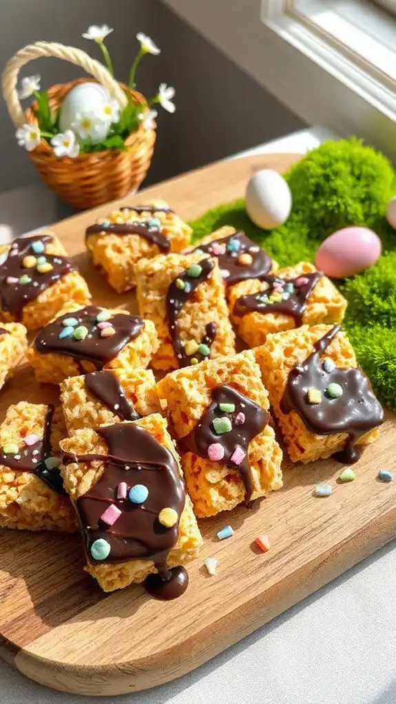 chocolate covered rice treats