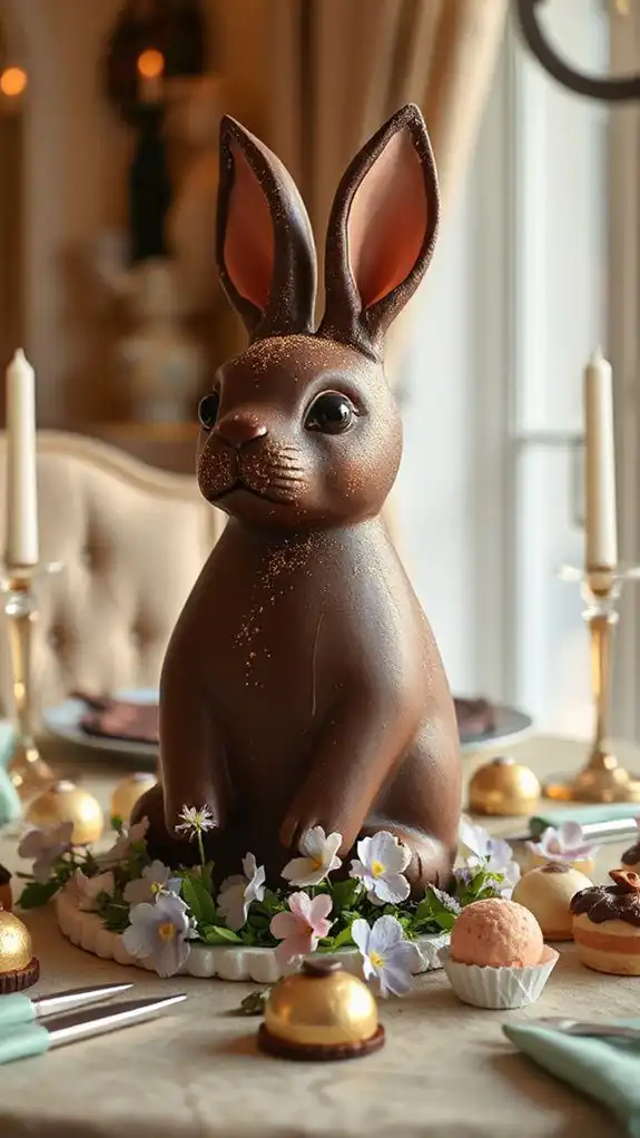 chocolate dessert bunny cake
