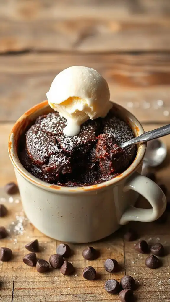 chocolate dessert in mug chocolate dessert in mug