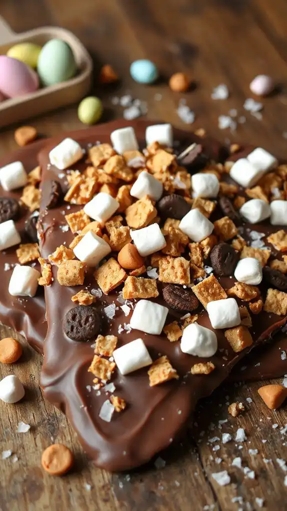 chocolate dessert with marshmallows chocolate dessert with marshmallows