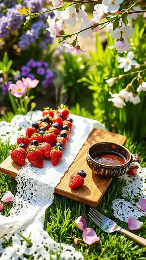 chocolate dipped berry skewers chocolate dipped berry skewers