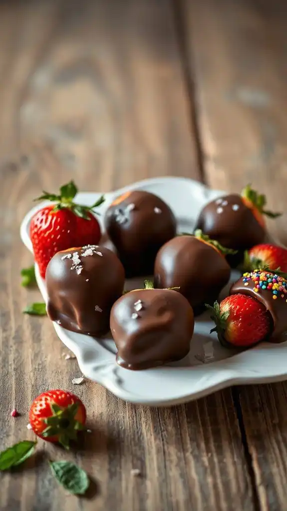 chocolate dipped strawberry treats