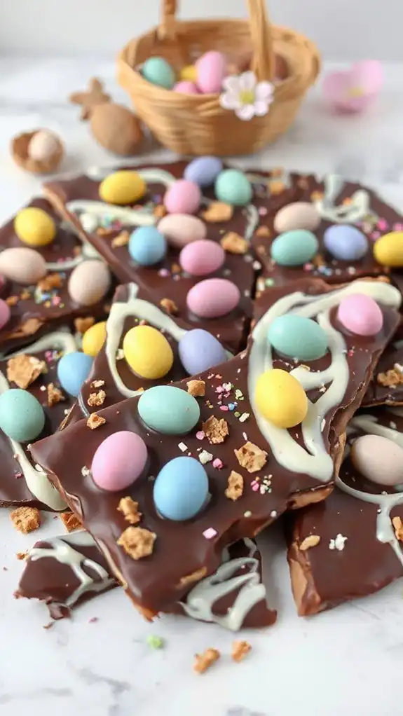 chocolate egg filled bark chocolate egg filled bark