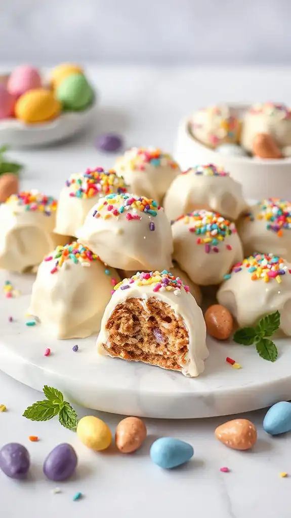 chocolate filled cookie dough truffles