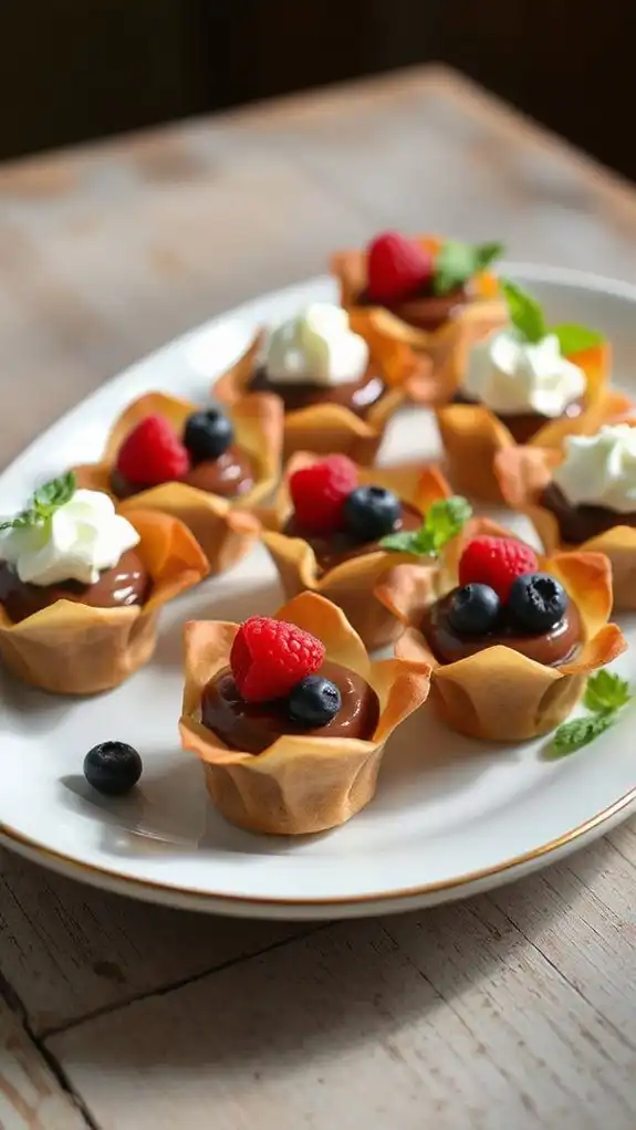 chocolate filled dessert cups