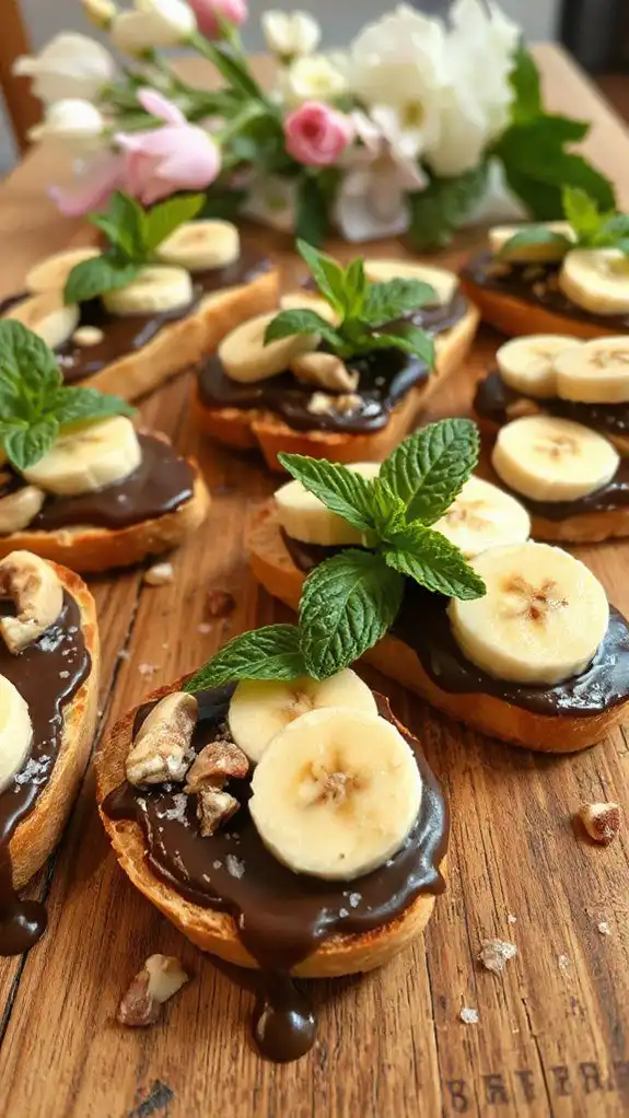 chocolate hazelnut banana treat