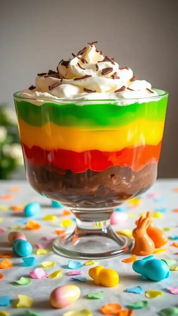 chocolate jello dessert layers