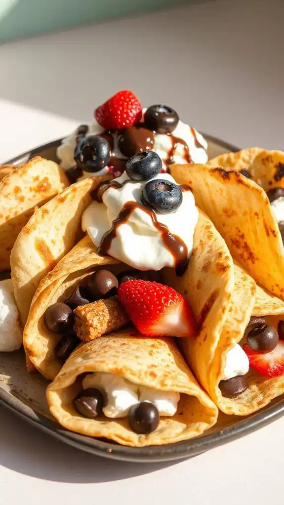 chocolate marshmallow taco treat