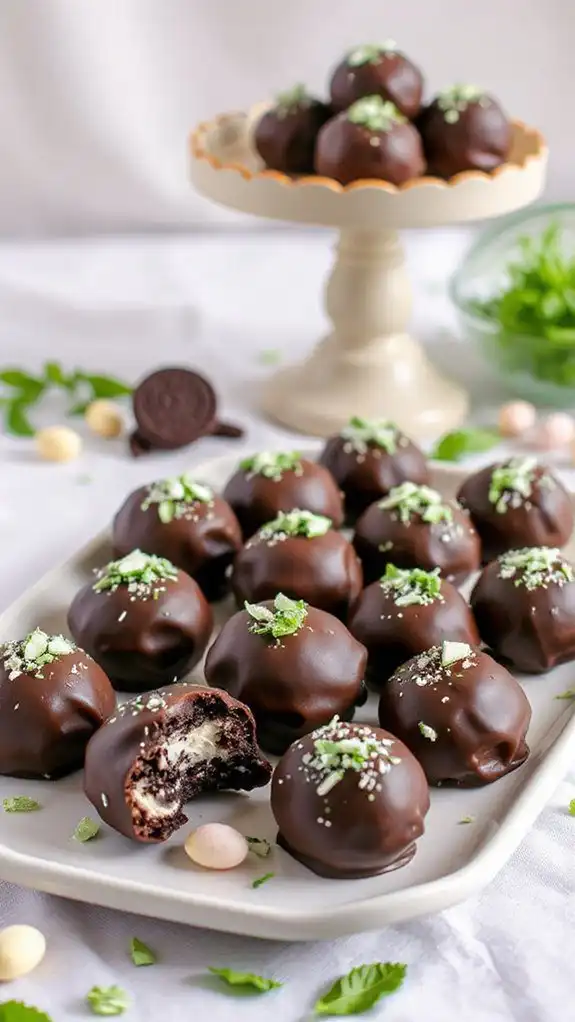 chocolate mint oreo treats