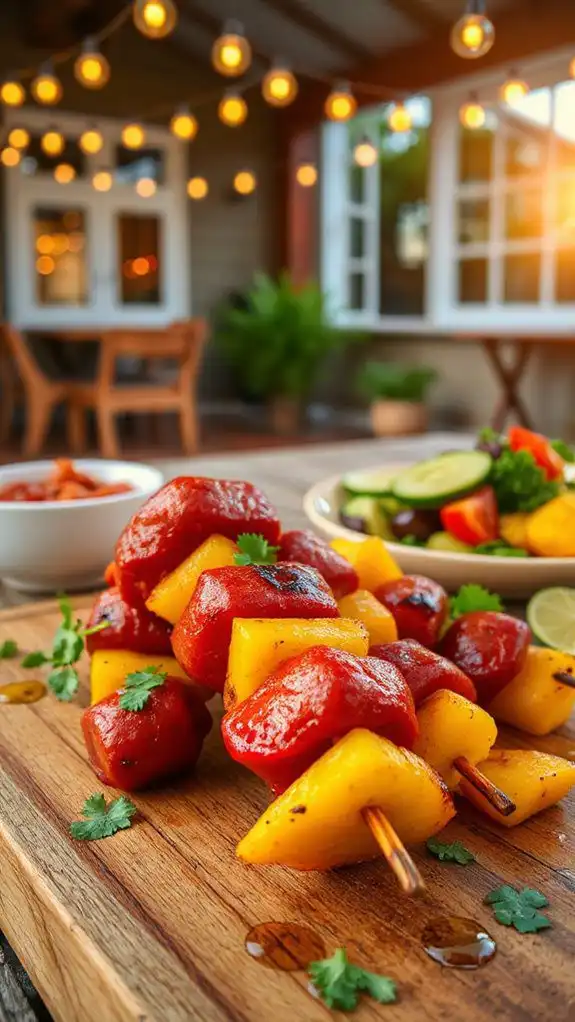 chorizo pineapple skewers recipe