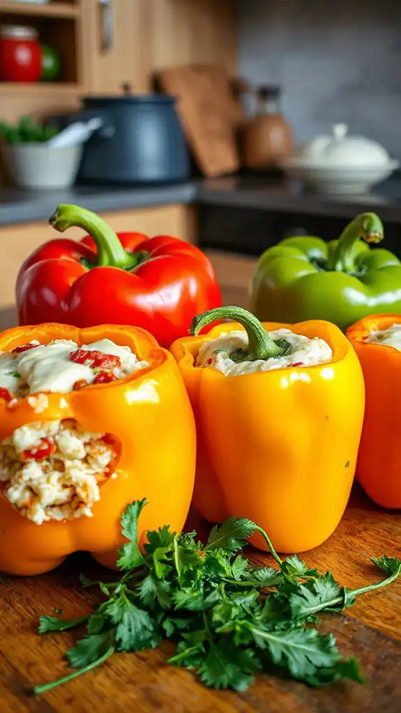 chorizo rice stuffed peppers chorizo rice stuffed peppers