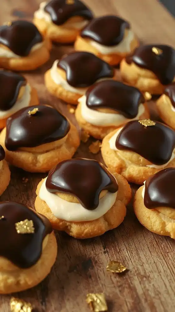 choux pastry with glaze choux pastry with glaze