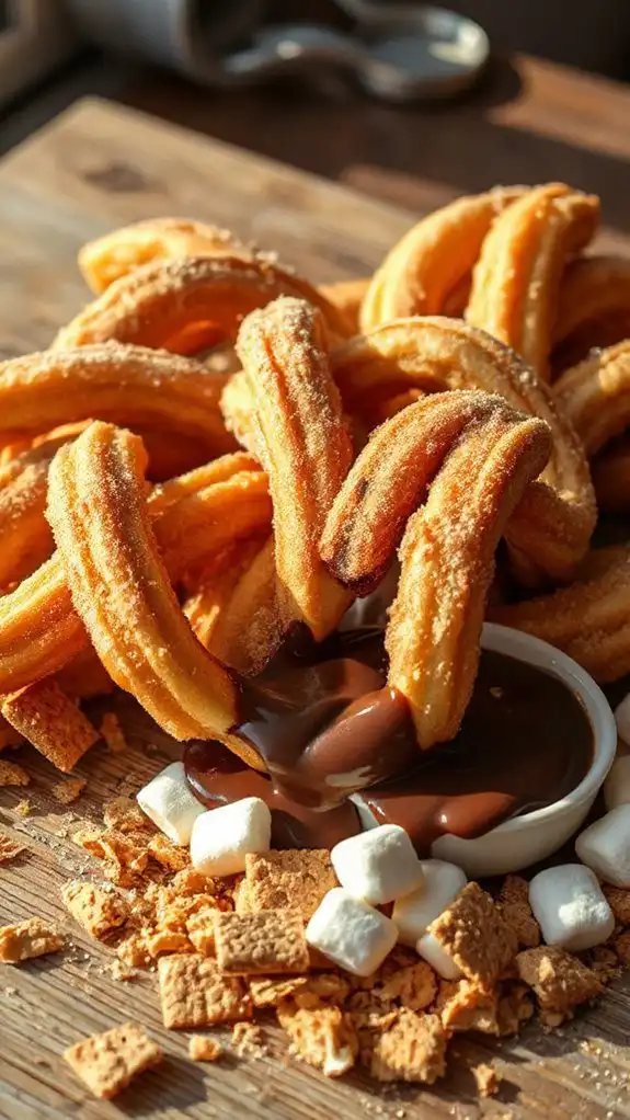 churros filled with s mores