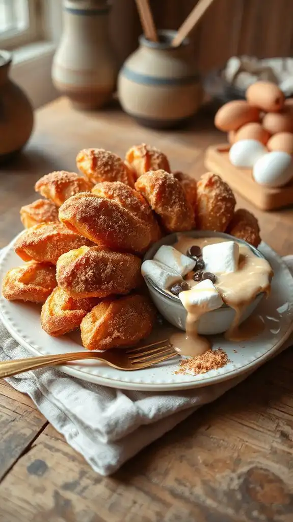 churros with marshmallow drizzle