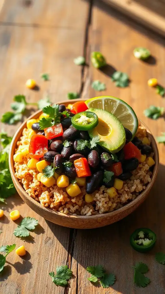 cilantro lime black bean bowls