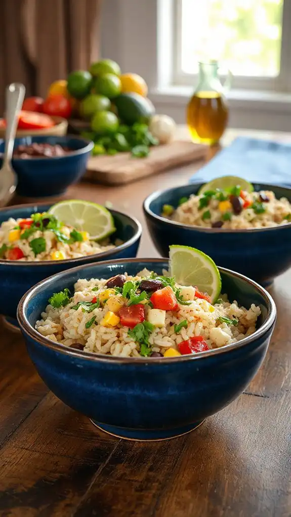 cilantro lime rice bowls