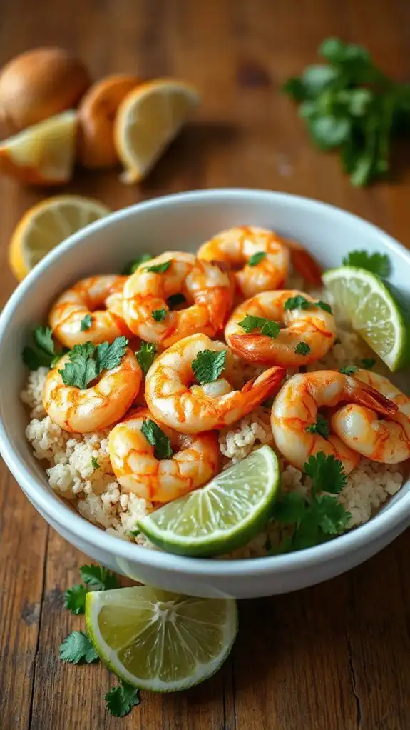 cilantro lime shrimp dish